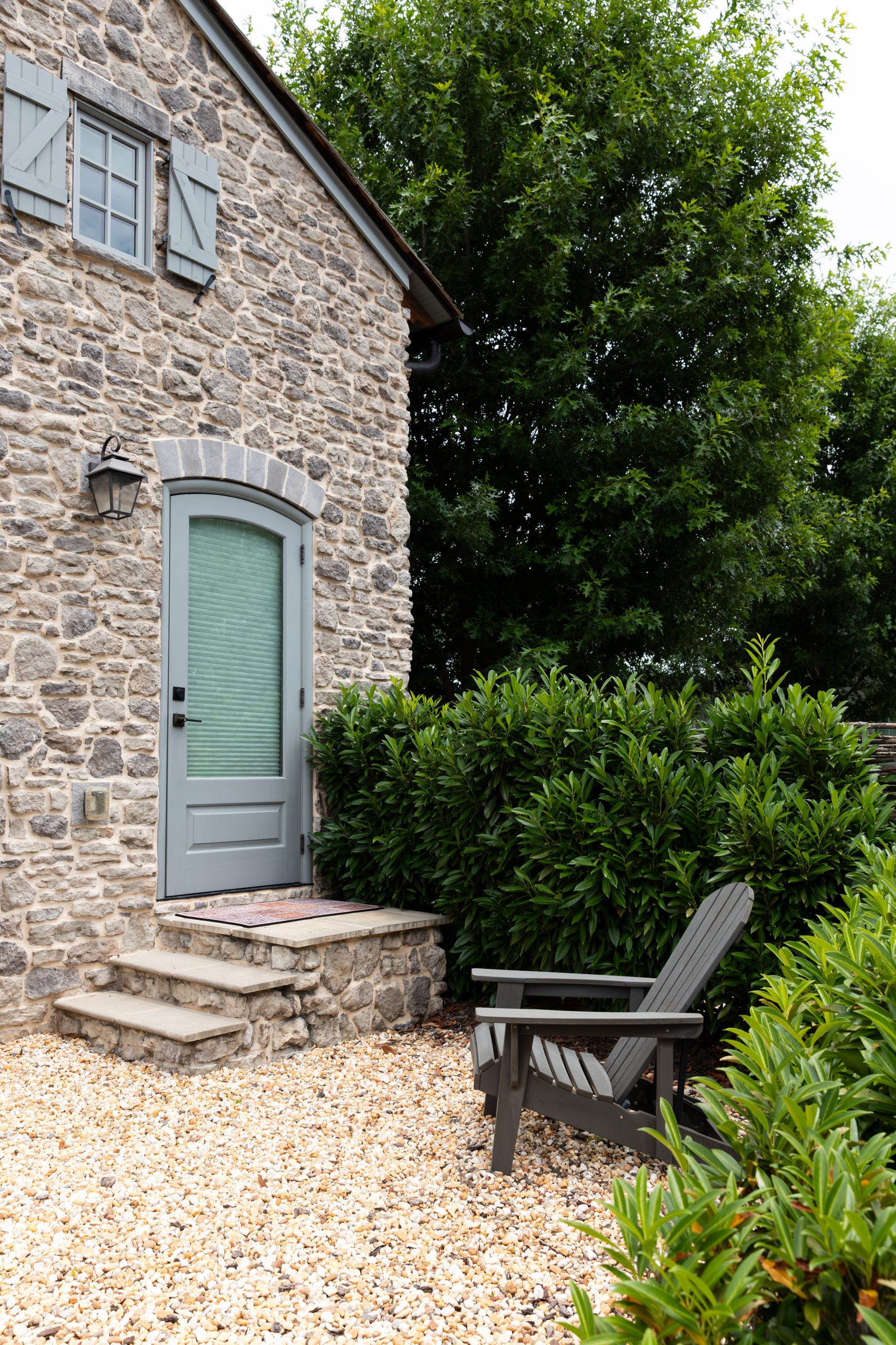 Exterior Home with outdoor fireplace to the left