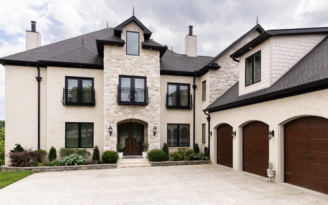 Home exterior with stone veneer